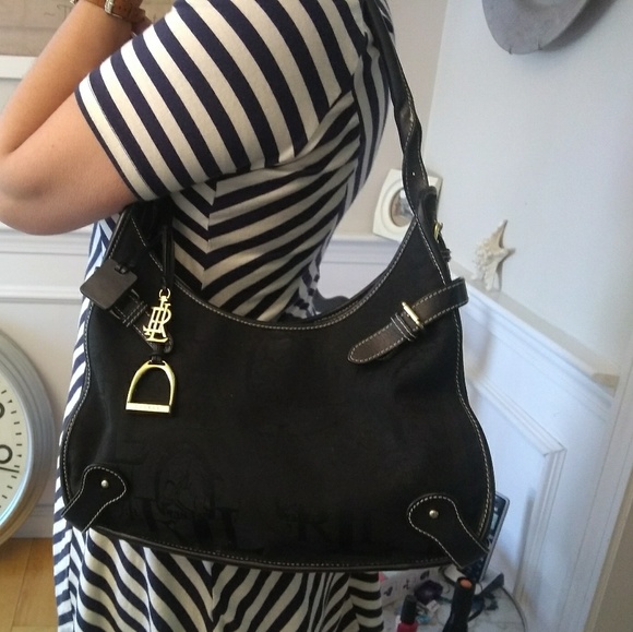 Ralph Lauren Equestrian Hobo Canvas Bag - Picture 7 of 8